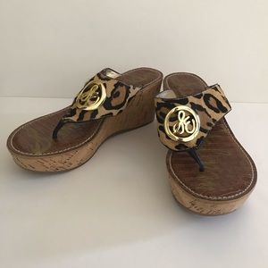 Sam Edelman BRAND NEW Leopard prnt Wedges SIZE 7.5